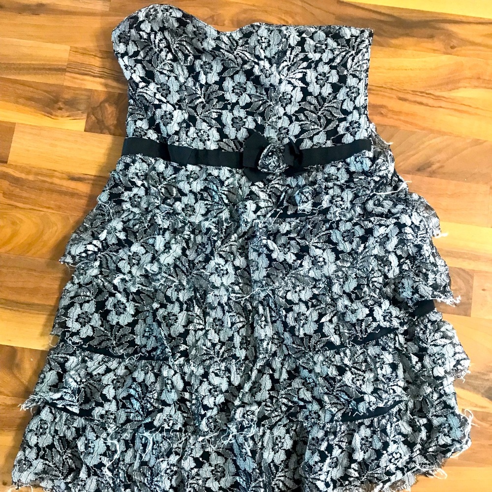 Black and silver dress